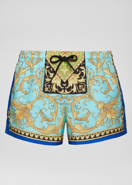 Versace Le Pop Classique Print Badshorts Herr - 428035OXK